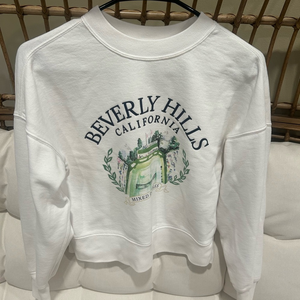 Abercrombie & Fitch Soft White Sweatshirt